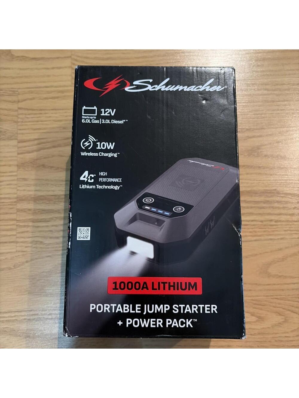 Schumacher Electric 4-IN-1 1000A Lithium Jump Starter/Power Pack, SL1672